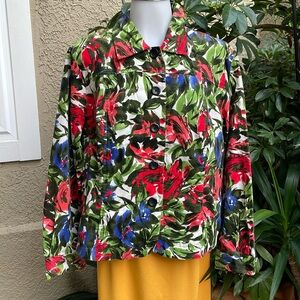 Vintage multicolored Diamonds & Pearls cotton corduroy jacket